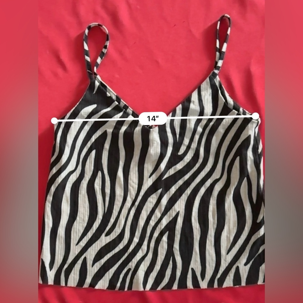 Zara Black and White Zebra Camisole - Picture 5 of 7